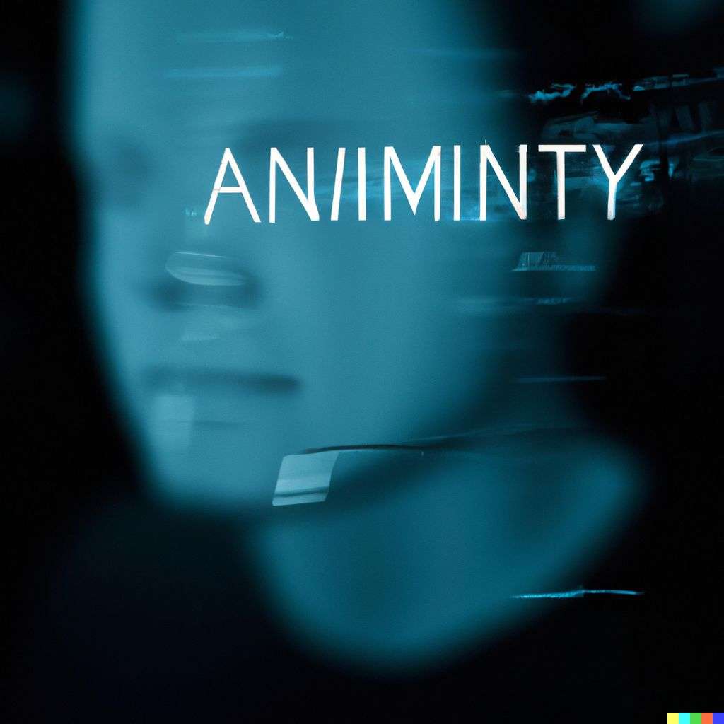a representation of anxiety, a hologram projection
